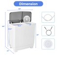 thumbnail image 2 of Costway Portable Washing Machine 20lbs Washer 8.5lbs Spinner Built-in Drain Pump, 2 of 10