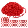thumbnail image 1 of Uxcell Plastic Chain Links, 200 Feet Safety Chains, Red Plastic Chains Large Plastic Chain Long for Barriers, Crowd Control, Queue Lines, Parking, Fences, Gate, Concerts, 1 of 7