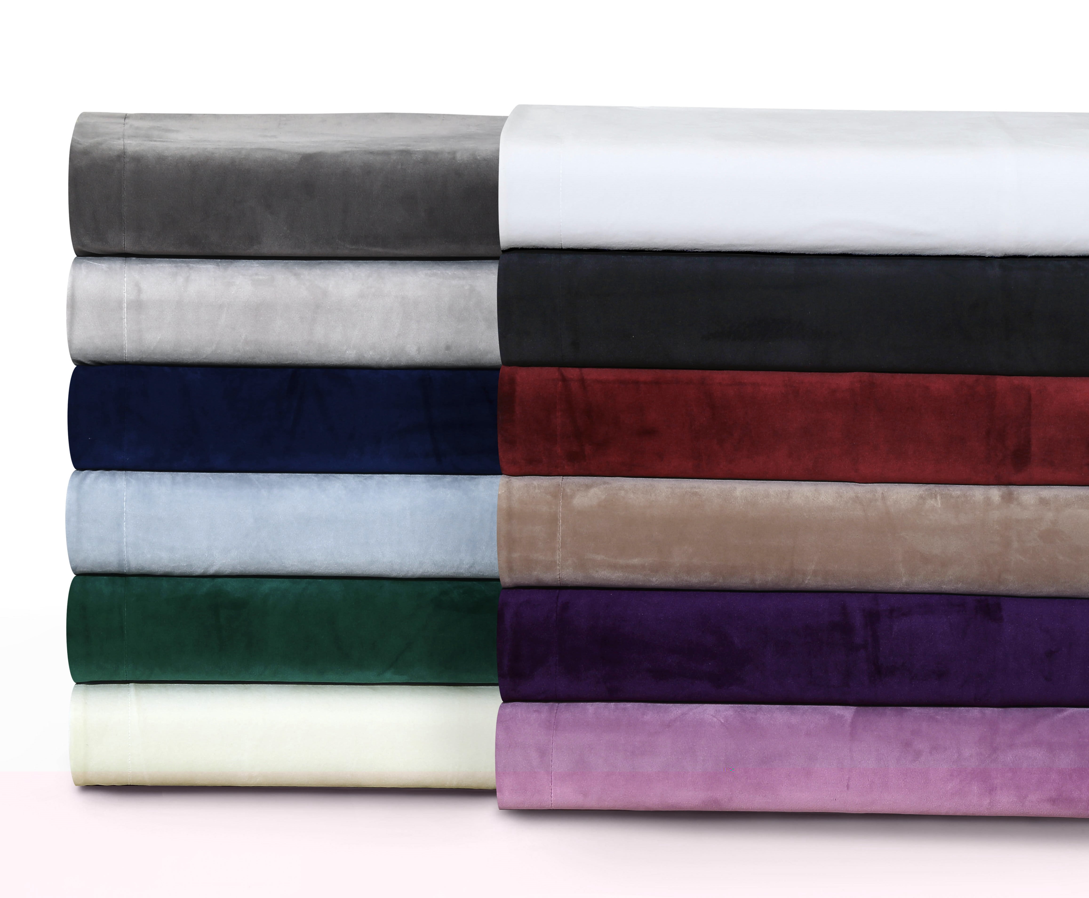 Tribeca Living VENICEDUVET Venice Velvet Oversized Solid Duvet Set, Twin, Purple