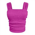 thumbnail image 1 of AherBiu Débardeurs Courts pour Femmes 2024 Tendance Été Ajusté Camisole Col Carré Sans Manches, 1 of 3