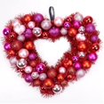 thumbnail image 4 of Heart Shaped Wreath Iron Base Creative Flower Arrangement Wreath Form Garland Green 35cm, 4 of 9