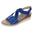 thumbnail image 1 of Womens Sandals Printed Beach Slippers Summer Wedge Platform Arch Support Orthopedic Shoes, 1 of 9