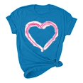 thumbnail image 4 of Pisexur T-shirt de la Saint-Valentin Haut T-shirt de la Saint-Valentin pour Femme Amour Imprimé T-shirt à Manches Courtes Haut à Manches Courtes Col Rond Haut/chemise, 4 of 5