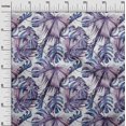 thumbnail image 3 of oneOone Velvet Medium Blue Fabric Leaves Craft Projects Decor Fabric Printed By The Yard 58 Inch Wide, 3 of 5