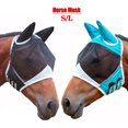 thumbnail image 3 of Horse Mask Adjustable Breathable Anti-uv Anti-mosquito Pet Summer Eye Shield Mesh Fly Protective Cover, 3 of 9