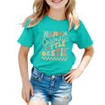 thumbnail image 1 of PMVFHDE T-Shirts Graphiques à Manches Courtes pour Filles T-Shirts Robe d'Été pour Filles Impression Goût Col Rond T-Shirt Décontracté Ample à Manches Courtes Vert Menthe, 8-9 Ans, 1 of 4