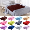 thumbnail image 5 of Flannel Blanket, Super Soft Warm Solid Fleece Blanket Throw Rug Sofa Bedding, 70x100cm Comfortable Machine Washable Velvet Conditioning Blanket Picnic Blanket Easy to Clean, 5 of 5