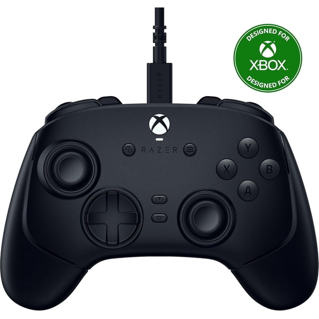 Razer Wolverine V3 Édition Tournoi Manette de Jeu Filaire Conçue pour Xbox et PC. Fonctionnalités Incluant 4 Palettes Arrière à Clic de Souris, 2 Pare-Chocs à Prise Griffe, Hypergâchettes Pro pour Actionnement Instantané, Joysticks de Précision à Effet Hall et Boutons d'Action Méca-tactiles Razer avec un D-pad Flottant 8 Voies. Comprend un Câble USB Type-C Détachable de 10 Pieds pour une Connexion Filaire à Latence Zéro. Compatible avec Xbox et PC, avec options de Personnalisation via l'App Razer