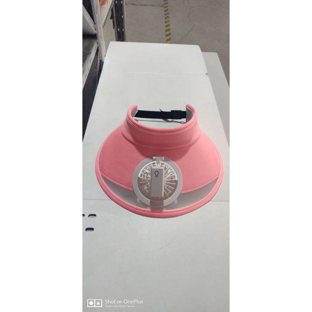 Baohd Ladies' USB charging fan, outdoor UV protection, sunshade, large eave, empty roof