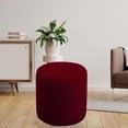thumbnail image 3 of tamizeot Stretchable Footstool Slipcover Footrest Cover Protector Bottom Red Wine Elastic with Red Wine Round Chair Cover 25-32cm, 3 of 5
