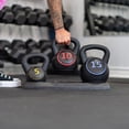 thumbnail image 4 of PRISP 3-Piece Kettlebell Weight Set - 5lb 10lb 15lb Free Weights with Rack, 4 of 9