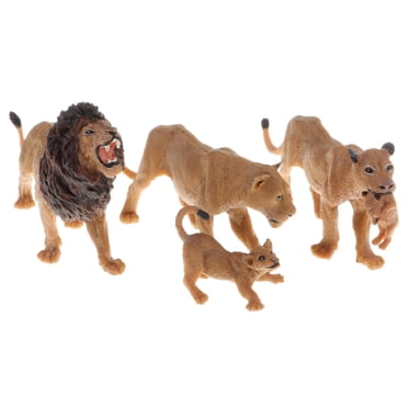 Ensemble de Figurines de Modèle Réaliste Lion, Jouet Nature Précoce pour Enfants