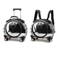 thumbnail image 2 of Pet Trolley Case Clear Ventilation Holes Silent Wheels Convenient Portable Cats Dogs Backpack for Travel, 2 of 5
