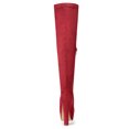 thumbnail image 2 of Unique Bargains Bottes Cuissardes à Plateforme à Talon Bloc pour Femmes, 2 of 8