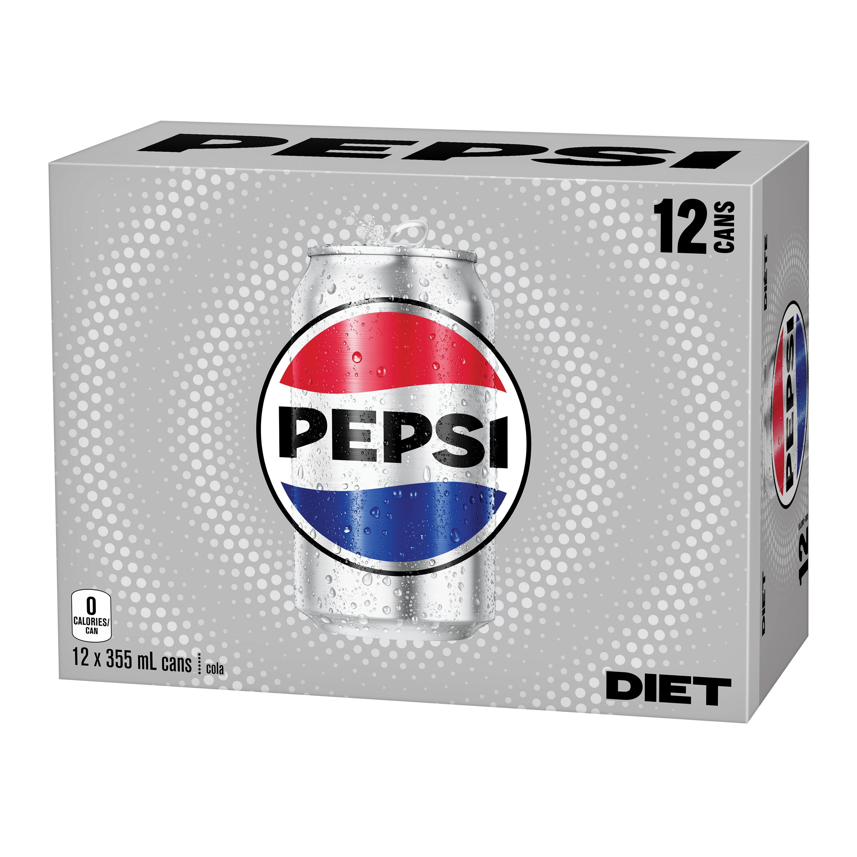 Pepsi Diet Cola 355ml Cans, pack of 12
