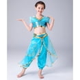 thumbnail image 2 of HAWEE Jasmine Costume for Girls Sequin Princess Dress Up Princess Cosplay Costumes, 2 of 7
