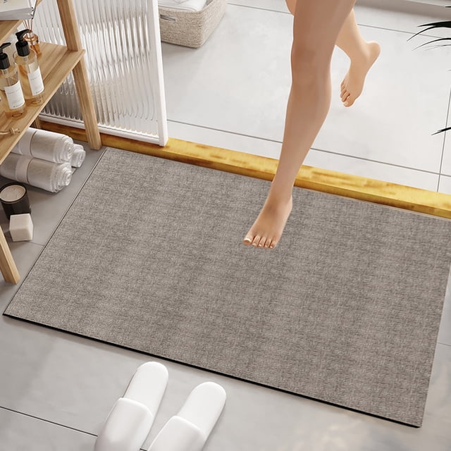 Wzzjkit Bathroom Rugs, Comfortable, Soft, Super Water Absorption Bath Mat, Machine Wash, Non-Slip, Thick, Easier to Dry, for Bathroom Front Door Bathroom Mats