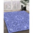 thumbnail image 3 of Ahgly Company Tapis Rond Lavable en Machine Intérieur Transitionnel Bleu Denim, 8 Pieds Rond, 3 of 7