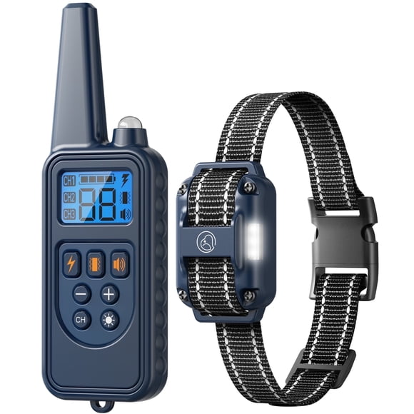 Heaflex Collier d'Entraînement pour Chien avec Stimulation Statique (E-shock), Vibration et Bip - Rechargeable, Nylon Durable, Collier E-shock pour Chiens de 5 à 120 Lb
