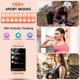 thumbnail image 3 of Fitness Tracker Smart Watch for Women Men Make/Answer Calls with Fitness and Wellness Tracking 100+ Sports Modes Step Calorie Counter IP68 Waterproof Fits for Android and iPhone, Pink, 3 of 8