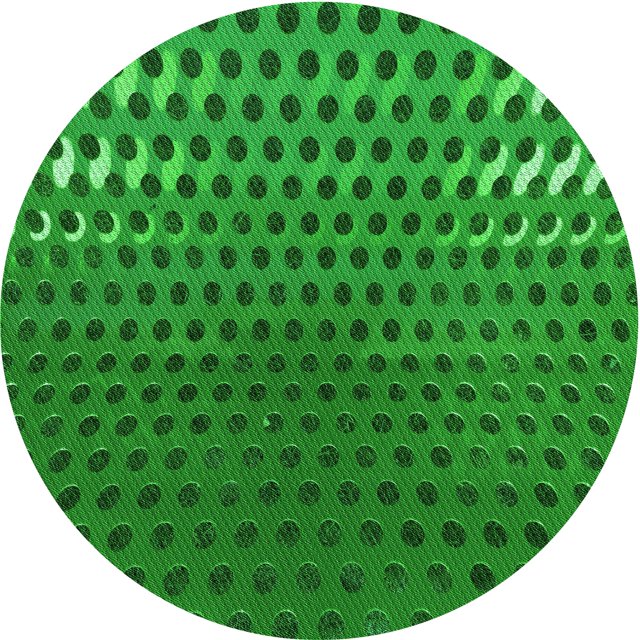 Ahgly Company Tapis de Zone Ronds d'Intérieur Lavables à la Machine, Style Transitionnel, Verts, 7 Pieds Rond