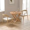 thumbnail image 2 of Costway Table à Manger Rond Pliant de Patio 31,5 Pouces en Teck d'Indonésie Naturel pour l'Extérieur, Portable, 2 of 10