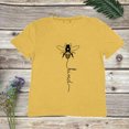 thumbnail image 5 of JIRNDf Hauts d'Été pour Femmes T-Shirts Tendance Imprimé Floral Col Rond Manches Courtes Décontracté Confortable Élégant Mignon Graphique T-Shirts pour Femmes Jaune TTG, 5 of 5