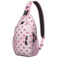 thumbnail image 1 of Summer Fruit Watermelon Pattern Sling Backpack, Lightweight Crossbody Bag with Cute Tropical Design, Durable and Multi-Functional for Outdoor and Travel Activities, 1 of 6