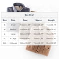 thumbnail image 3 of Lovzfmll Men's Shirt Jacket Button Front Fleece Lined Pocket Detail Solid Color Khaki, L, 3 of 9