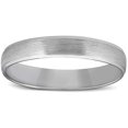 thumbnail image 1 of Beveled & Brushed Wedding Band 14K White Gold, 1 of 2