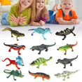 thumbnail image 1 of 12 Pcs Figurines d'Animaux Réalistes Figurines pour Accessoires de Collection Jouets Amusants Fournitures de Fête Sauvages Lézard, 1 of 9