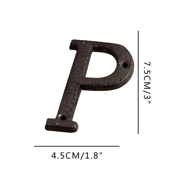 CEHVOM Creative Alloy Wrought Iron Number Letter Creative DIY House Letter Clearance