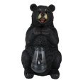thumbnail image 4 of Rustic Garden Cute Black Bear Holding Solar Lantern Path Light Greeter Statue, 4 of 10