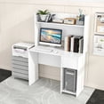 thumbnail image 2 of Gymax Computer Desk Home Office Desk w/ Raised Display Shelf & 2 Open Shelves, 2 of 10