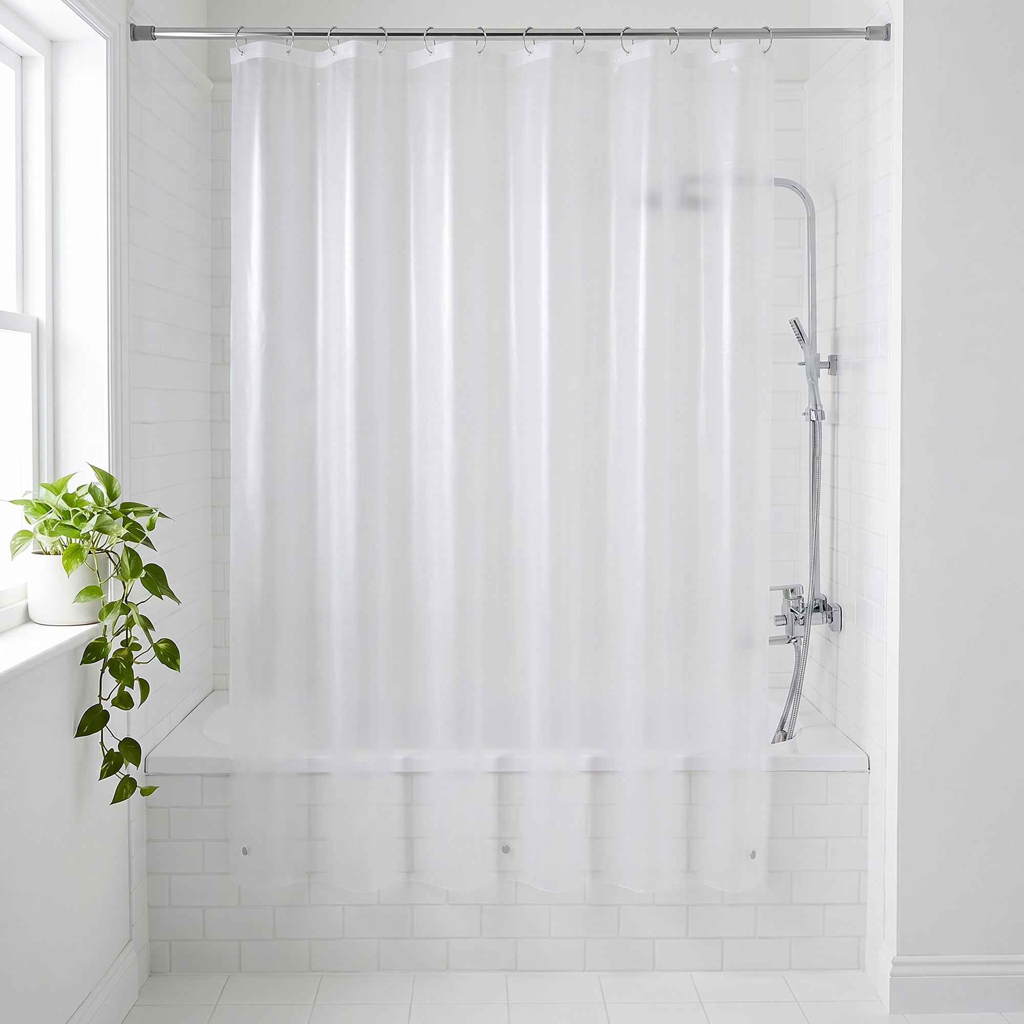 Doublure de douche en PEVA légère et imperméable Mainstays, 178 x 183 cm, givrée