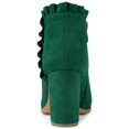 thumbnail image 2 of Unique Bargains Women's Ruffle Chunky Heel Ankle Boots, 2 of 8