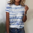 thumbnail image 3 of XZNGL T-shirt à Manches Courtes pour Femmes, Mode d'Été, Imprimé, Col Rond, Haut Ordinaire, 3 of 4