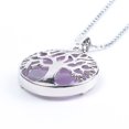 thumbnail image 1 of Natural Round Gem Stone Kabbalah Tree of Life Necklaces Pendants, 1 of 6