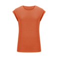 thumbnail image 3 of AherBiu Summer Tops for Women Cap Sleeve Basic Top Tees Shirts Comfy Solid Color Crewneck Blouse, 3 of 6