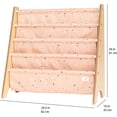 thumbnail image 3 of 3 Sprouts Étagère à Livres pour Enfants en Tissu Recyclé, Rangement Organisateur en Argile Terrazzo pour 3 Ans et Plus, 3 of 5