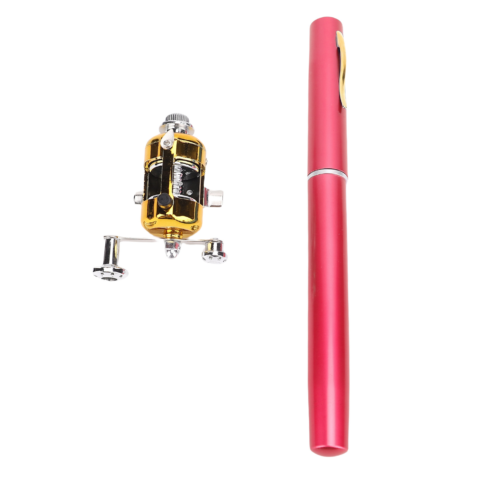 Portable Pocket Telescopic 37.4inch Mini Pen Fishing Rod, Small Pen Fishing Pole with Reel, Lightweight Fishing Rod Reel Combo for River Lake Ice Fishing