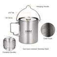 thumbnail image 3 of 750ml Stainless Steel Pot Portable Water Mug Cup with Lid and Foldable Handle Outdoor Camping, 3 of 8