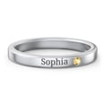thumbnail image 1 of Stackable Birthstone Ring with Engraving - Citrine (November), 1 of 7