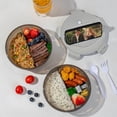thumbnail image 4 of Dvkptbk bento box Student Lunch Boxes Can Be Heated In The Microwave Circular Convenient Lunch Boxes Kitchen Bento Boxes Fruit Food Grade Preservation Boxes, 4 of 5