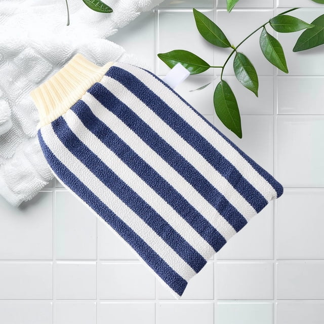 Exfoliating Bath Towel, Round Cake Back Scrubber, Body Scrubbing Mitt for Shower, Mud & Dead Skin Removal, Reusable Washcloth, Household Bathing Accessory