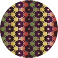 thumbnail image 1 of Ahgly Company Tapis d'Intérieur Ronds Transitionnels Lavables à la Machine, Brun Cannelle, 4 Pieds Rond, 1 of 7