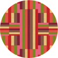 thumbnail image 1 of Ahgly Company Machine Washable Indoor Round Transitional Red Area Rugs, 4' Round, 1 of 7