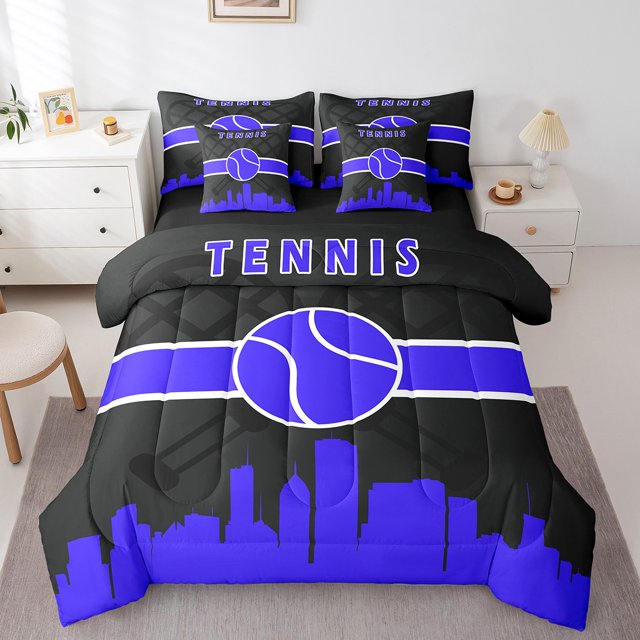 Ensemble de literie de sport de jeu d'enfants d'YST, 7 pièces, thème de tennis, taille de jumeau