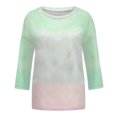 thumbnail image 3 of RKSTN Chandails pour Femmes Manches Longues Mode Hauts à Col Rond Imprimés Teinture sur Nœuds Décontractés Sortie Blouses Amples, 3 of 3