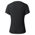 thumbnail image 5 of Hauts d'Été pour Femmes à Manches Courtes, Col Rond, Côtelés, Coupe Ajustée, Chandails Décontractés, T-Shirt, 5 of 5